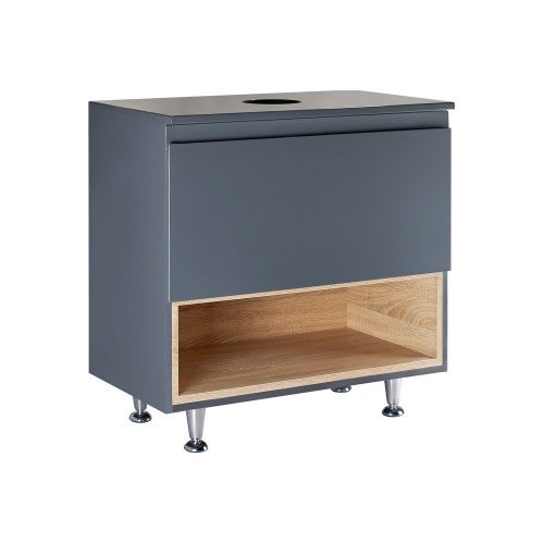 Тумба напольная Qtap Robin 600х616х437 Graphite/Whitish oak со столешницей QT1380TNН6002GWO Тумба напольная Qtap Robin 600х616х437 Graphite/Whitish oak со столешницей QT1380TNН6002GWO