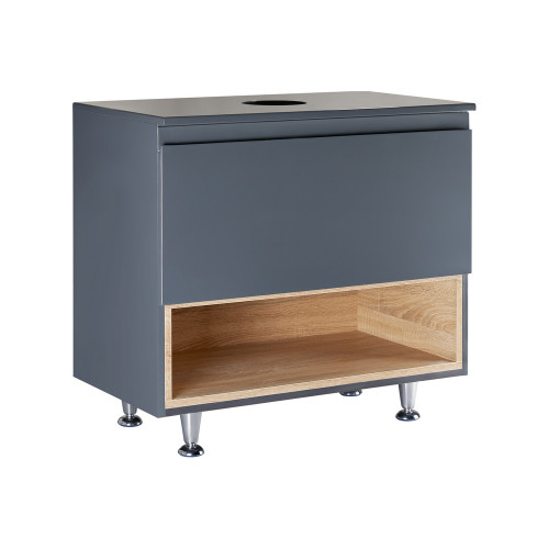 Тумба напольная Qtap Robin 700х616х437 Graphite/Whitish oak со столешницей QT1380TNН7002GWO Тумба напольная Qtap Robin 700х616х437 Graphite/Whitish oak со столешницей QT1380TNН7002GWO