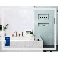 Дзеркало Qtap Mideya (MI1) 1000х700 з LED-підсвічуванням Touch, з антизапотіванням, димером, рег. яскравості QT2078NCF10070