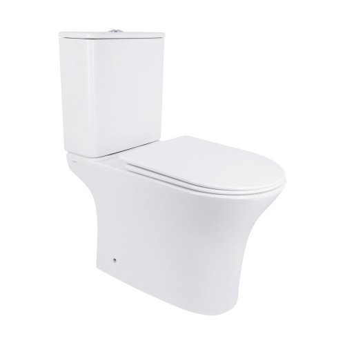 Унитаз-компакт Qtap Presto безободковый с сиденьем Soft-close QT24221217AW