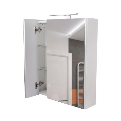 Зеркальный шкаф подвесной Qtap Albatross с подсветкой QT0177ZP600LW