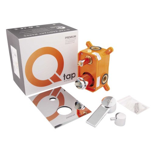 Смеситель скрытого монтажа для ванны Qtap Form 010-22 SQ CRM на два потребителя
