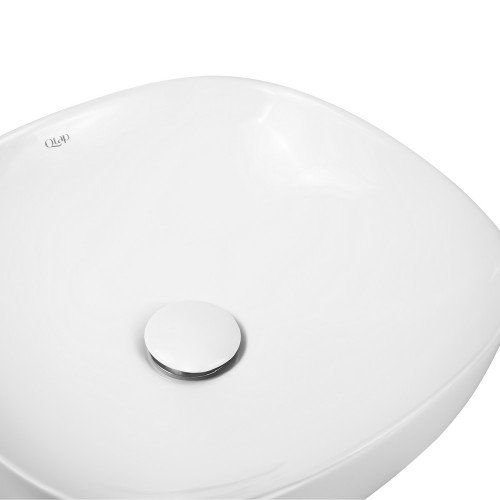 Раковина-чаша Qtap Kolibri 370х370х120 White з донним клапаном QT10118037FW