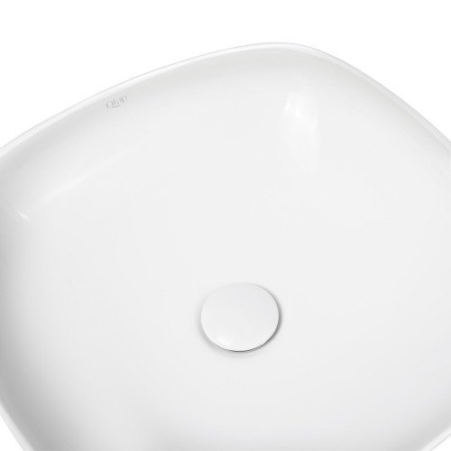 Раковина-чаша Qtap Kolibri 400х400х140 White с донным клапаном QT10117040TW