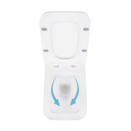 Унітаз підвісний Qtap Crow безобідковий з сідінням Soft-close QT05335170W