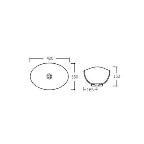 Раковина-чаша Qtap Dove 420x330x150 White с донным клапаном QT06113078W