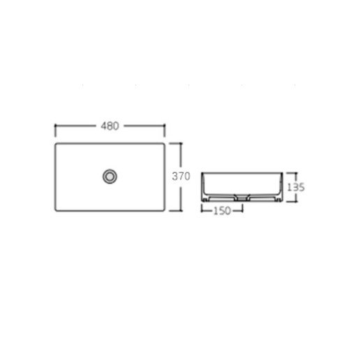 Раковина-чаша Qtap Tern 480х370х135 Matt black с донным клапаном QT172074MBMB
