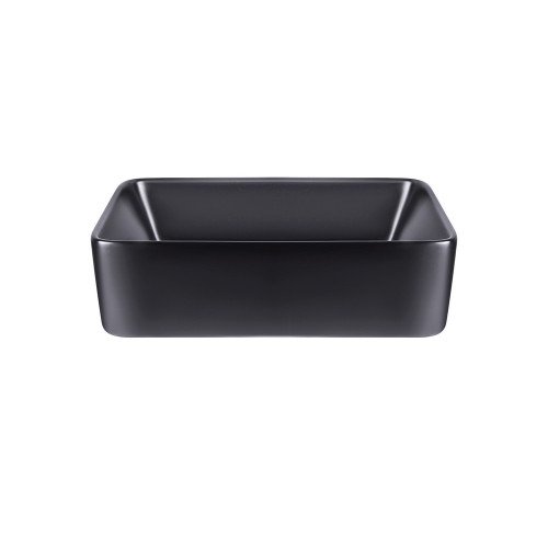 Раковина-чаша Qtap Tern 480х370х135 Matt black с донным клапаном QT172074MBMB