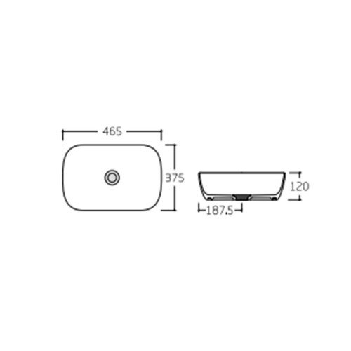 Раковина-чаша Qtap Aquarius 465x375x120 White з донним клапаном QT21116302W