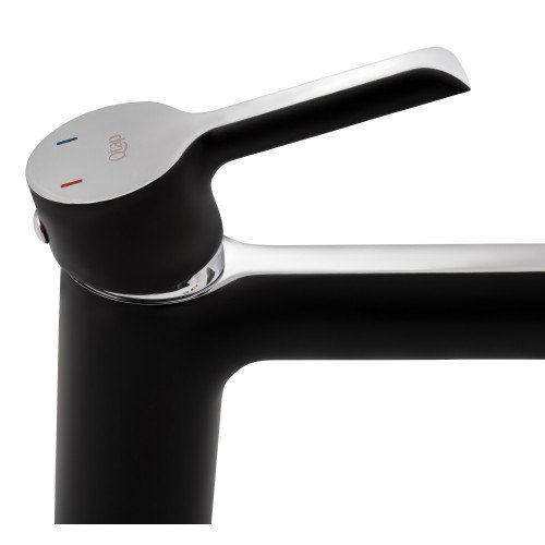 Змішувач для раковини Qtap Grand QTGRABCR001F Chrome/Black