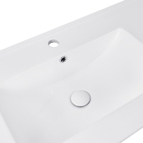 Раковина Qtap Albatross E 1000х460х180 White с донным клапаном QT01119100EW