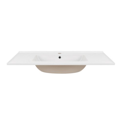 Раковина Qtap Albatross E49 1000х490х200 White з донним клапаном QT01119100E49W