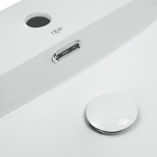Раковина Qtap Nando LT 600х440х130 White с донным клапаном QT12112173W