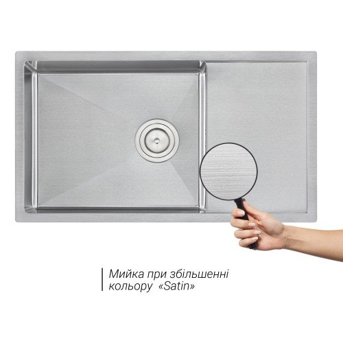 Кухонная мойка Qtap D7844 Satin 3.0/1.2 мм (QTD784412)