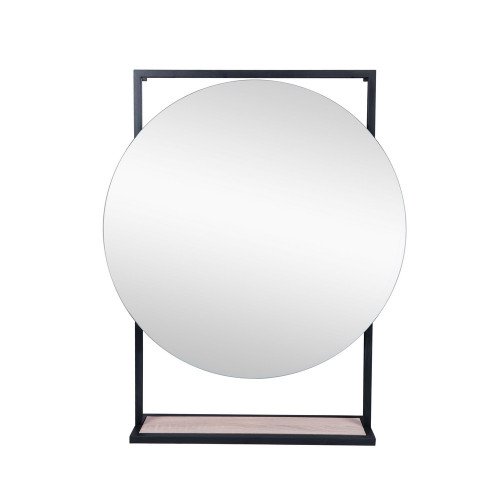 Зеркало Qtap Taurus 600х850х140 Black/Whitish oak с LED-подсветкой QT2478ZP700BWO