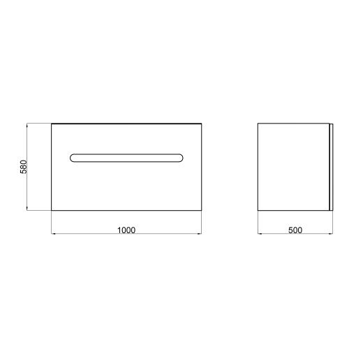 Тумба подвесная Qtap Virgo 1000х580х500 White/Black QT1874TPА1001WB