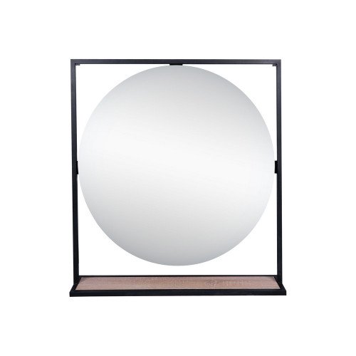 Зеркало Qtap Taurus 700х850х140 Black/Whitish oak с LED-подсветкой QT2478ZP800BWO