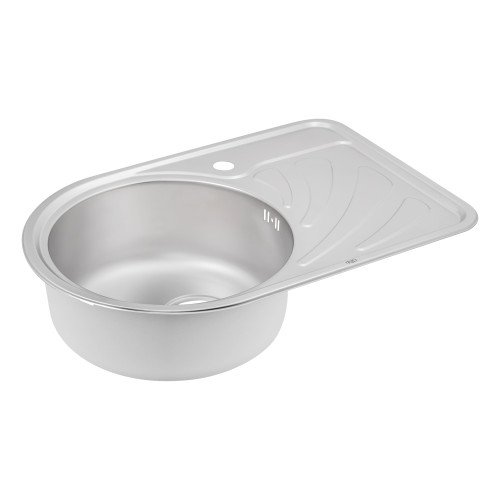 Кухонная мойка Qtap 6744L Satin 0,8 мм (QT6744LSAT08)