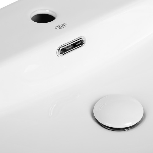 Раковина Qtap Nando LT 500х420х130 White с донным клапаном QT12112173SW