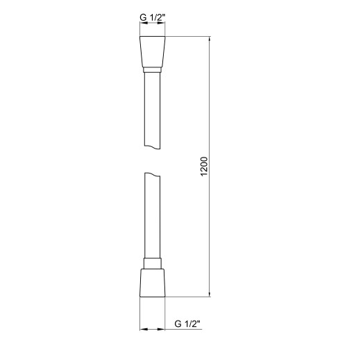 Шланг для ручного душа Qtap Hadice 1200 мм QT054BL43073 Black Matt