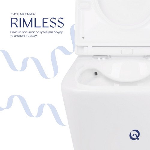 Унитаз подвесной Qtap Tern безободковый с сиденьем Soft-close QT1733052ERW