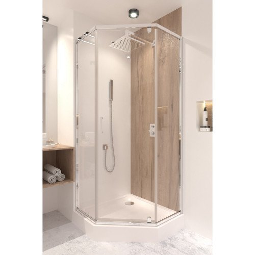 Душова кабіна Qtap Scorpio CRM10995-AC6 89х89 см, скло Clear 6 мм, CalcLess, без піддона