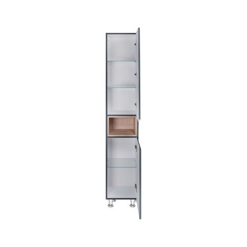 Пенал підлоговий Qtap Robin 350х1950х316 Graphite/Whitish oak QT1376PN1652RGWO
