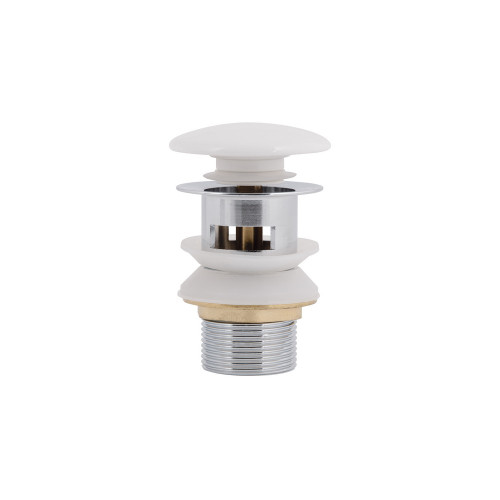 Донный клапан для биде с переливом 70х70х227.5mm White
