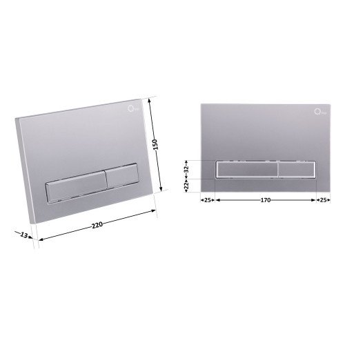 Панель смыва для унитаза Qtap Nest QT0111M08382SAT