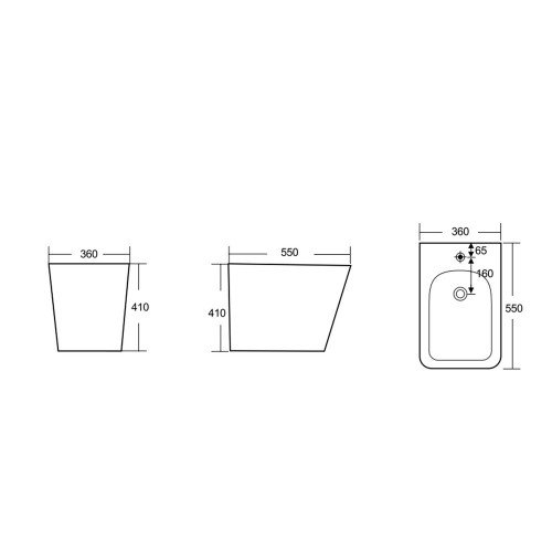Біде підлогове Qtap Tern 560х360х400 White QT1744003CW