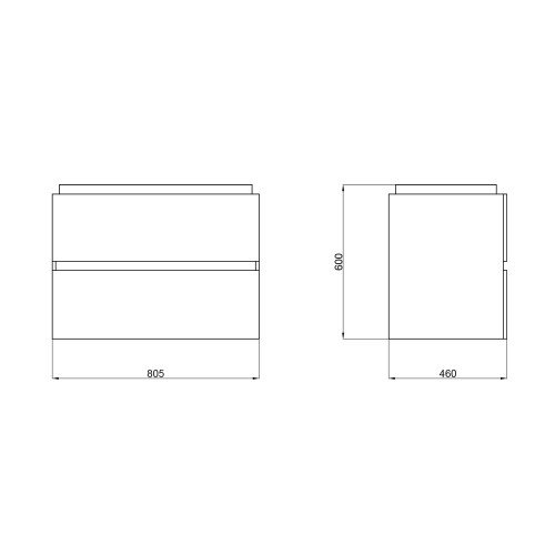 Тумба подвесная Qtap Albatross 810х725х460 White QT0174TP800DW