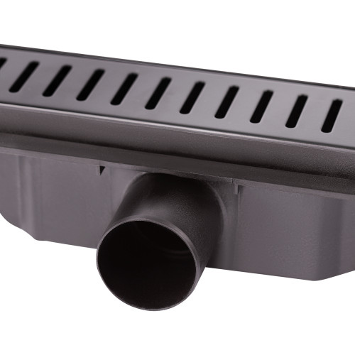 Трап линейный Qtap Dry FF304-800MBLA с нержавеющей решеткой 800х73