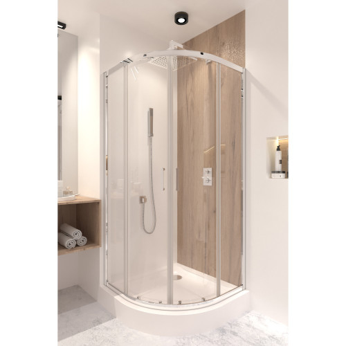 Набор Qtap душевая кабина Taurus CRM1099AC6 Clear + поддон Uniarc 309915