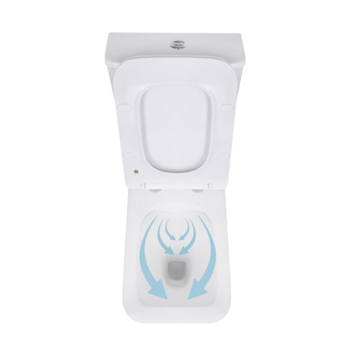 Унитаз-компакт Qtap Kalao безободковый с сиденьем Soft-close QT08221213AW