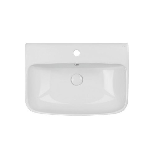 Раковина підвісна моноблок Qtap Crow 600х430х385 White з донним клапаном QT0511G835W