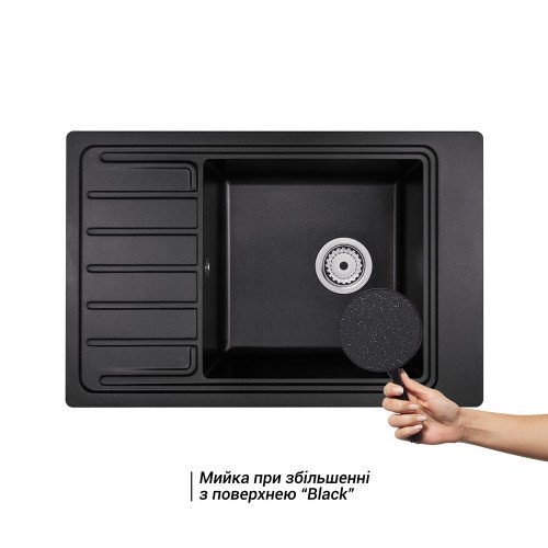 Кухонна мийка Qtap CS 7751 Black (QTCS7751BLA)