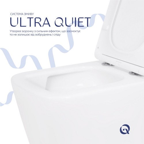 Унитаз подвесной Qtap Crow безободковый с сиденьем Soft-close QT05335171W