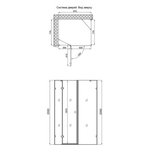 Душевая кабина Qtap Capricorn 97х77 см CRM1018RC6 Clear