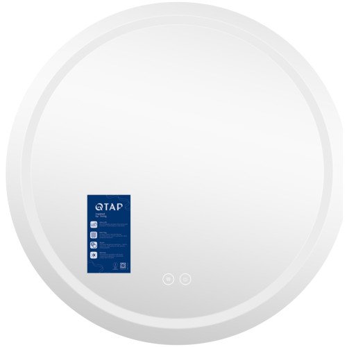 Дзеркало Qtap Mideya R1000 з LED-підсвічуванням Touch, з антизапотіванням, димером QTMIDR100049003