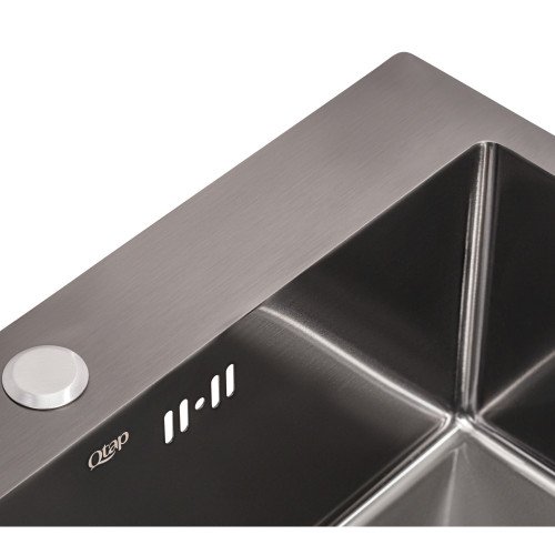 Кухонная мойка Qtap D5843BL Black 2.7/1.0 мм (QTD5843BLPVD10)
