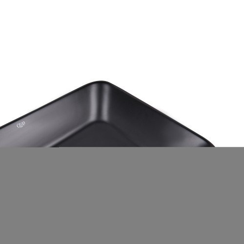 Раковина-чаша Qtap Virgo 490х350х110 Matt black з донним клапаном QT18112261MBMB