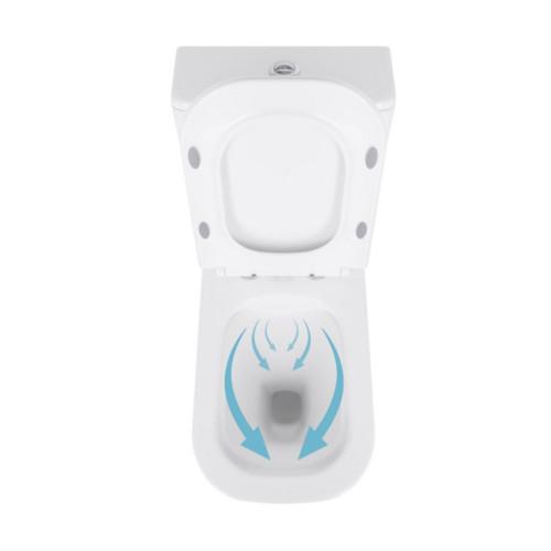 Унитаз-компакт Qtap Nando безободковый с сиденьем Soft-close QT12221222AW