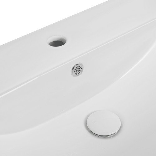 Раковина підвісна моноблок Qtap Crow 600х430х385 White з донним клапаном QT0511G835W