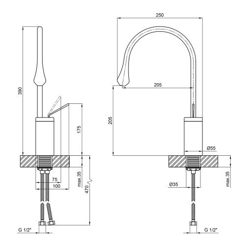 Смеситель для раковины Qtap Virgo 1066H103B