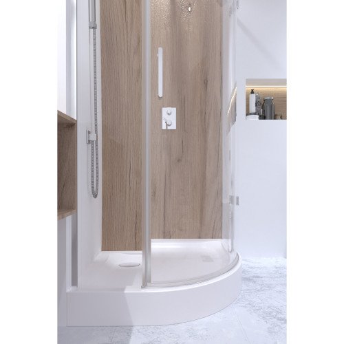 Набір Qtap душова кабіна Virgo CRM1099AC8 Clear + піддон Uniarc 309915