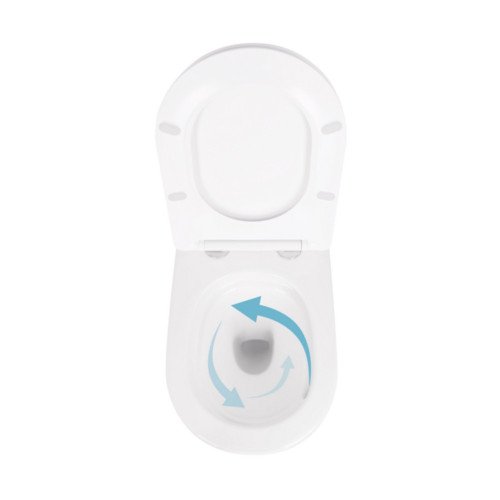 Унитаз подвесной Qtap Scorpio безободковый Ultra Quiet с сиденьем Soft-close QT14332380ASW