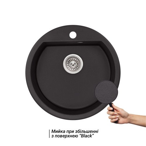 Кухонна мийка Qtap CS D510 Black (QTD510BLA404)