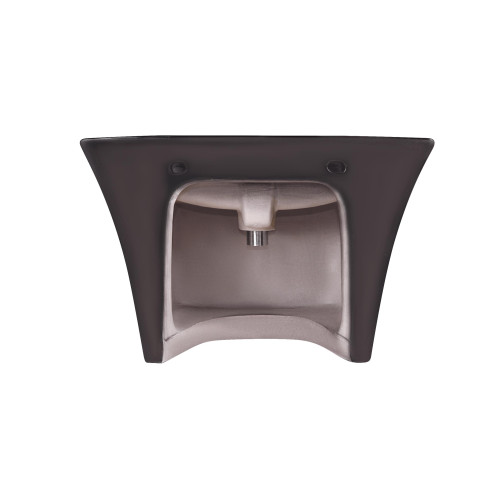 Раковина підвісна моноблок Qtap Crow 600х430х385 Matt black з донним клапаном QT0511G835MB