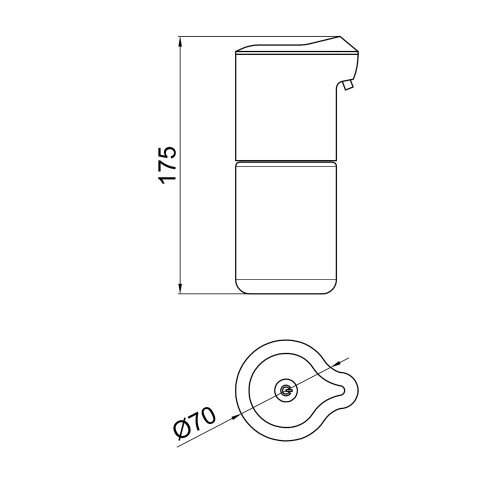 Дозатор для жидкого мыла пенный Qtap Pohodli автоматический 4,5V QT144WH42925 White (Autodávkovač)