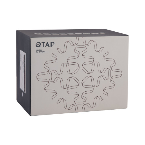 Смеситель для ванны Qtap Gemini Loop с поворотным изливом (c душевым гарнитуром) QTGEM260CRM45701 Chrome
